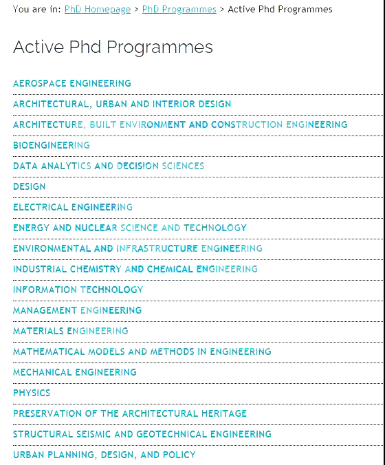 意大利米兰理工CSC博士奖学金计划2022入学季重磅来袭