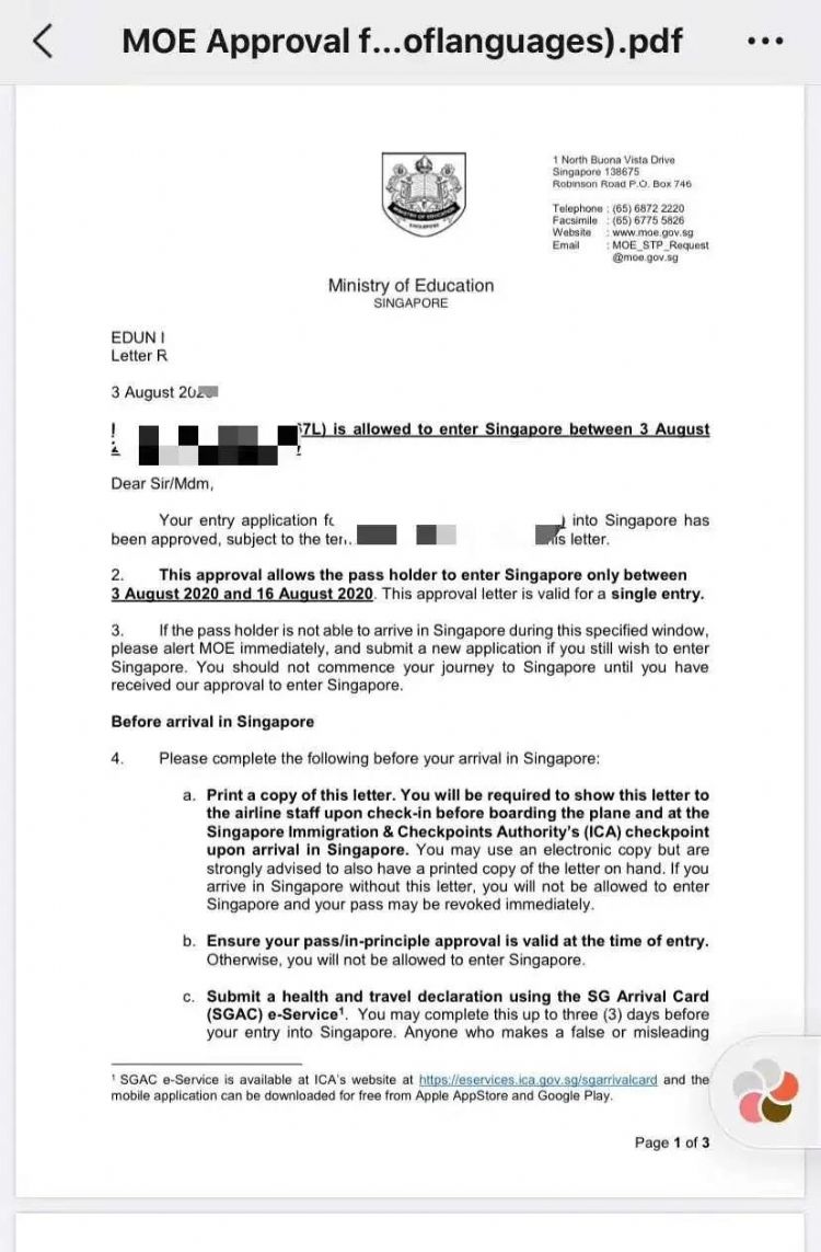 最新新加坡学生签证申请流程！还未入境的留学生看起来~