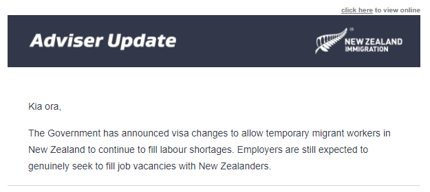 新西兰移民局圣诞大礼！8类工签及子女签自动延期6个月！工资要求暂不上涨！