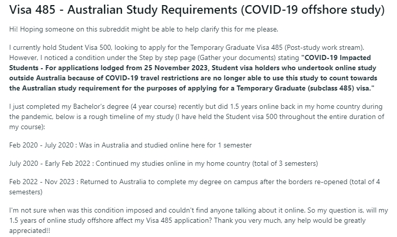 485工签一场“乌龙”？在境外参与网课，仍被认可为澳洲学习？