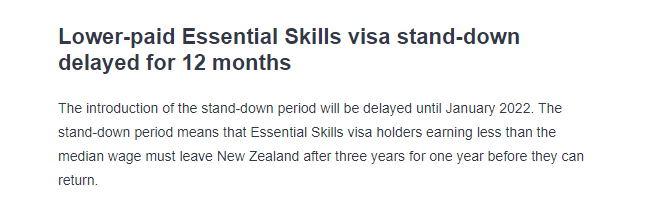 新西兰移民局圣诞大礼！8类工签及子女签自动延期6个月！工资要求暂不上涨！
