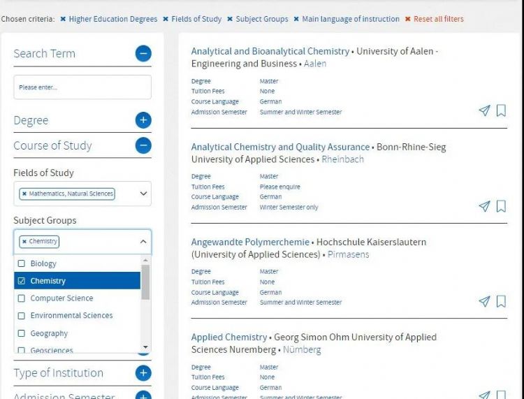 德国专业申请指南 丨 Chemie 化学