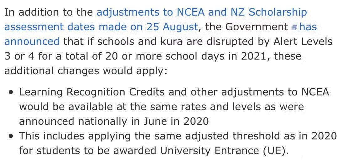 通知！新西兰高中各项成绩再次调整