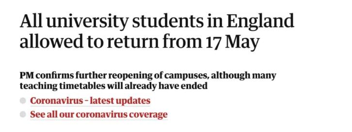 鲍里斯公布解封细节，英国大学生下周返校