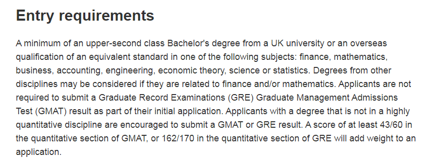 UCL金融学不再强制要求GRE/GMAT！