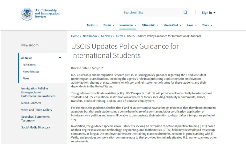 重磅！美国移民局官宣：留学生可直接申请绿卡！