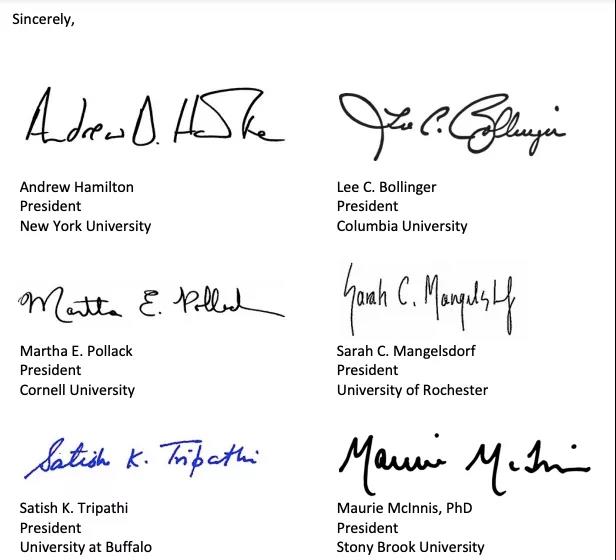 哥大、康奈尔、纽大等校联合致信美国政府：快给中国学生办签证！