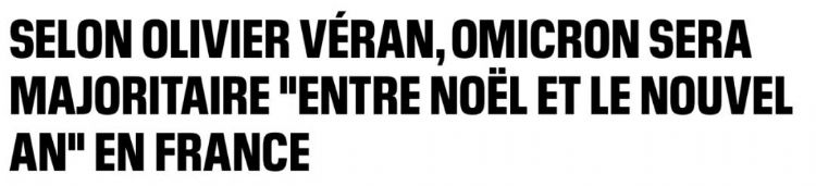 法国将日增10万例！奥密克戎病患每两天翻一倍！假期后或将封城！