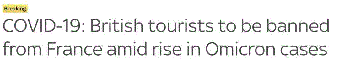法国宣布禁止英国旅客入境！